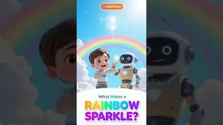 AI KidsPlanet What Makes a Rainbow Sparkle 🌈✨ #AIKidsPlanet #RobotForKids #Shorts  #storytimeforkids
