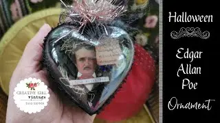 HALLOWEEN  ornaments EDGAR ALLAN POE Raven #holidaycrafts