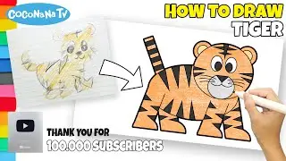 TIGER - How to Draw and Color for Kids - CoconanaTV