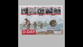 1994 50th Anniversary D Day 50p Pence Coin Cover - First Day Covers by Mercury UK