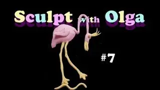 #7 Sculpt a Flamingo. Preschool Clay Modeling. Пластилин для дошкольников. Искусство в детском саду.