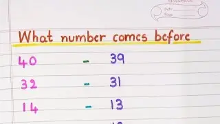 What number comes before