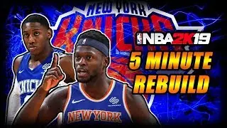 REBUILDING The KNICKS In 5 MINUTES! - NBA 2k19 MyLeague Challenge Rebuild