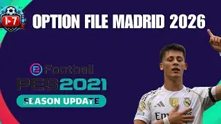 OPTION FILE REAL MADRID 2026 EN PES 2021 (Link descripción)|el Pro 17