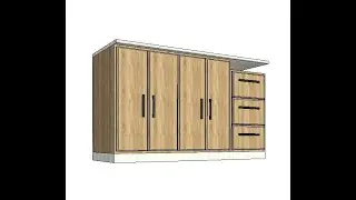 Revit Tutorial #4 cabinet kitchen design Family  part 1 (Parametric Family) in Revit