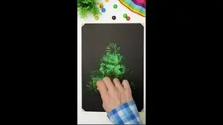 COOL! How to Paint Christmas Tree in Easy and Simple Way #painting #art #acrylic