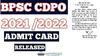 out :- bpsc cdpo admit card 2022 | bpsc cdpo admit card 2021 download