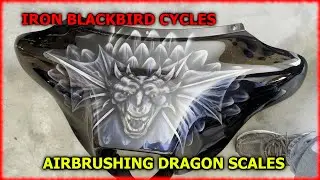 How To Airbrush Dragon Scales (Tutorial)