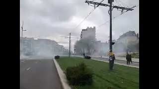 Manifestant touch&eacute; au LBD Angers