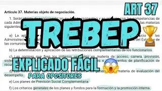 TREBEP - Materias Objeto de Negociación - OPOSICIONES - ART 37