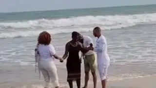 Oh my God. She almost drowned during baptism.