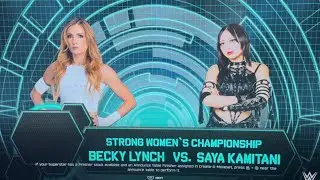Becky Lynch Vs Saya Kamitani For Her NJPW Strong Championship