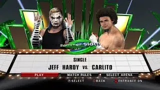 WWE SmackDown VS Raw 2010 PS3 - Jeff Hardy VS Carlito