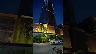 Cavalli Tower at Night | Stunning Lights & Greenery on Golan Street