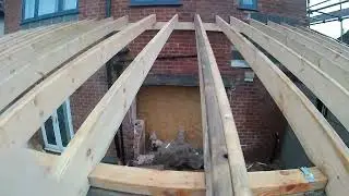 single storey extension fascia soffit and roof started