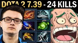 Pudge Gameplay Miracle with 24 Kills and Refresher - Dota 7.39
