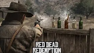 Shooting Bottles with an Dead Eye Skill - Red Dead Redemption