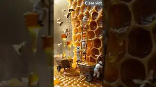 tiny workers make honey  #edit #aesthetic #ai
