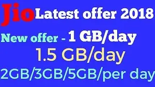 Reliance JIO Happy New Year OFFER 2018 | Jio official update 2018 | Jio New 4g data plan