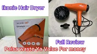 Ikonic Ultra Light Hair Dryer Unboxing And Review.
