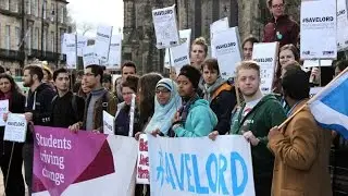 Protest at the Scotland Office over deportation of NUS Officer