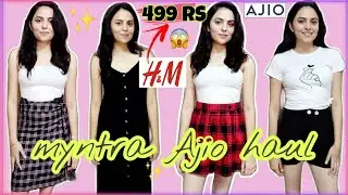 HUGE Myntra Ajio Haul 2020 | AJIO TRY-ON HAUL || SKIRTS, FOOTWEAR, TOP AND DRESSES under 500 |