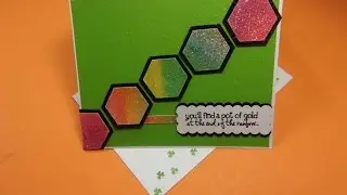 Easy Glitter Technique Rainbow Effect for My Sister's St Patrick's Day Card