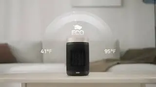 thl Small Portable Space Heater with Remote & 90 Rotating Feature, 1500W