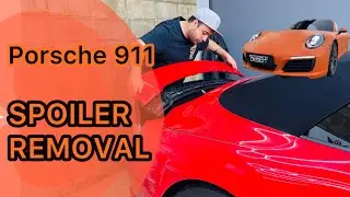How to remove Porsche 911 rear spoiler #wrapping #mechanic #carwrap #porsche #arashwrapper