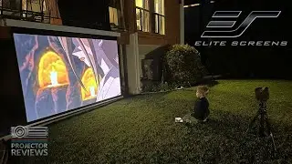 Elite Screens Yard Master Tab Tension Wireless Series Battery-Powered Outdoor Screen Review