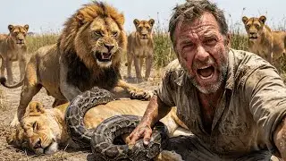 Man Saves Lion from a Giant Python &ndash; What the Pride Did Next Was UNBELIEVABLE!
