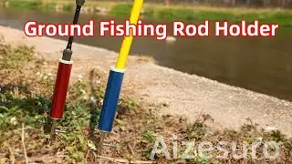 Ground fishing rod holder pole rack with 2 Support Fork