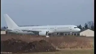 Ramstein USAF secret C32B taxi and departure