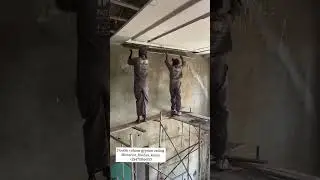 Double Volume Gypsum Ceiling Installation. #interiordesign #gypsumceiling #moderndesigns #fyp #pov