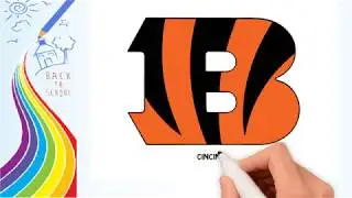 How to Draw -Drawing the Cincinnati Bengals logo - coloring Pages for kids | Drawing logo Channel