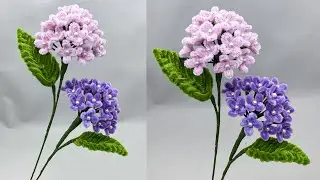 DIY | Cara Membuat Bunga Hydrangea Dari Kawat Bulu Mercy Yang Mudah | Bunga Kawat Bulu Simple