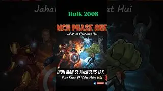 MCU phase 1 | Hulk Recap 🔥 in 30 second #hulk #marvel #avengers
