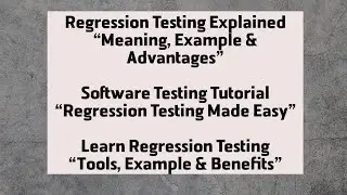 Regression Testing in Software Engineering | Meaning, Example, Advantages & Tools Explained