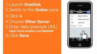 OneDisk WebDAV client for iPhone configuration help