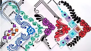 5 beautiful project work designs/project work designs/A4 sheet/front page design for school project