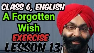 Class 6, English, Lesson 13, A Forgotten Wish, Question Answers, True False, Opposites