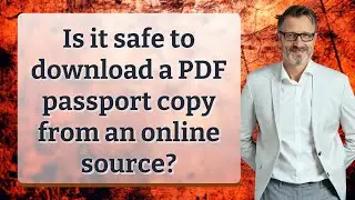 Is it safe to download a PDF passport copy from an online source?