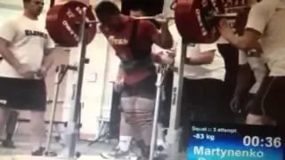Roman Martynenko 330kg Squat @83kg