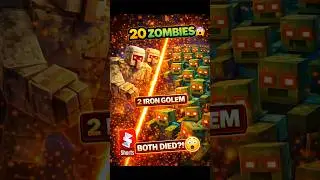 20 Zombies vs 2 Iron Golem 😱 | Minecraft Experiment (Shocking Result!)