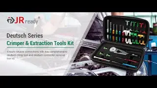 JRready 25Pcs Deutsch Connectors Tool Kit, ACT-HDT Crimp Tool with Deutsch Pin Removal Tools