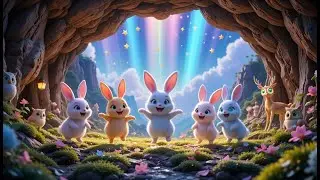 Bunnies in a Magical Cave | Enchanting 3D Animated Bunny Adventure | Fun Learning for Kids