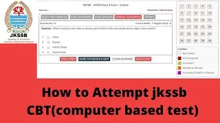 Demo/Practice online CBT (Computer Based Test) ll jkssb how to attempt CBT ll