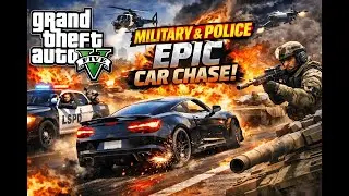 GTA 5: Military + Police Car Chase Gone INSANE 🚓🚁💥