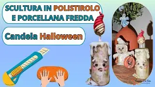 Tutorial candela Halloween #artigianato #porcellanafredda #diy