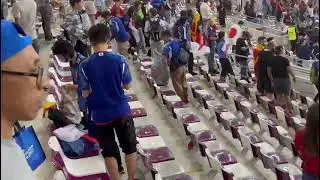 #japanese #japan #japanfootball #association japan fans cleaning the stadium after match real heros